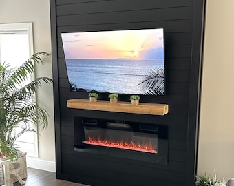 Easiest Shiplap Fireplace – PDF Woodworking Plan for DIY Farmhouse Accent Wall – Step-by-Step Tutorial for Cozy Living Room