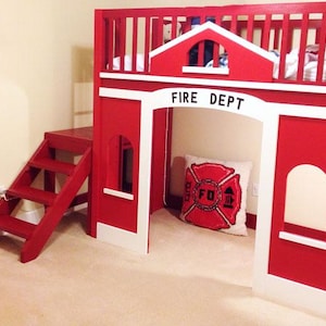 Build a Fun and Functional Fire Station Loft Bed – DIY Plans for Kids Who Dream Big! Safe, Playful & Perfect for Little Heroes