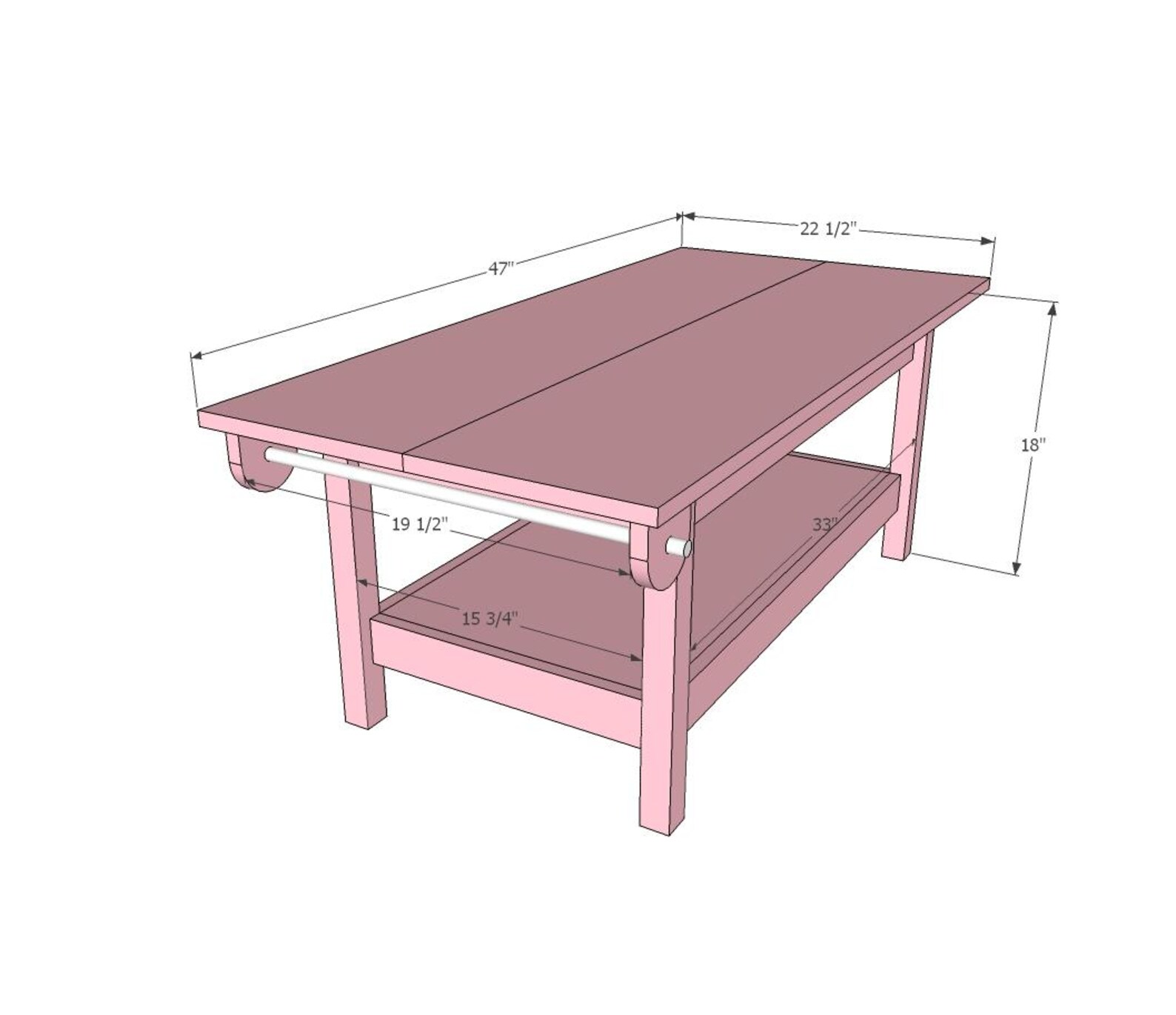 Kids Play Table DIY Plan – PDF Build Guide With Paper Roll Holder and ...