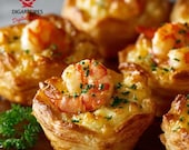 Best Recipe For Golden Lobster Puff Pastry Cups | Elegant Seafood Appetizer | Flaky & Buttery Bites |Easy Party Recipe |Instant Download PDF