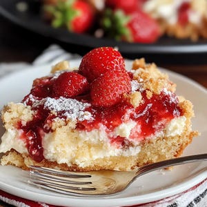 Best Recipe for Strawberry Cheesecake Dump Cake | Easy 5-Ingredient Dessert | Printable Recipe PDF | Instant Download