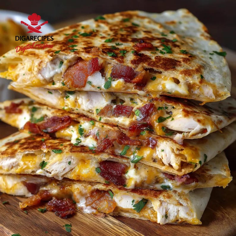Best Recipe for Chicken Ranch Quesadillas | Easy Cheesy Wrap | Easy ...