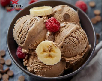 La migliore ricetta per il gelato per cani / Snack sano fatto in casa per cani / Ingredienti sicuri al 100% / PDF stampabile / Download immediato