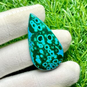 Chrysocolla Malachite Stone, Loose Gemstone, Polished , High Grade Green Blue Gemstone . ( 33Cts, 39x21x4MM )