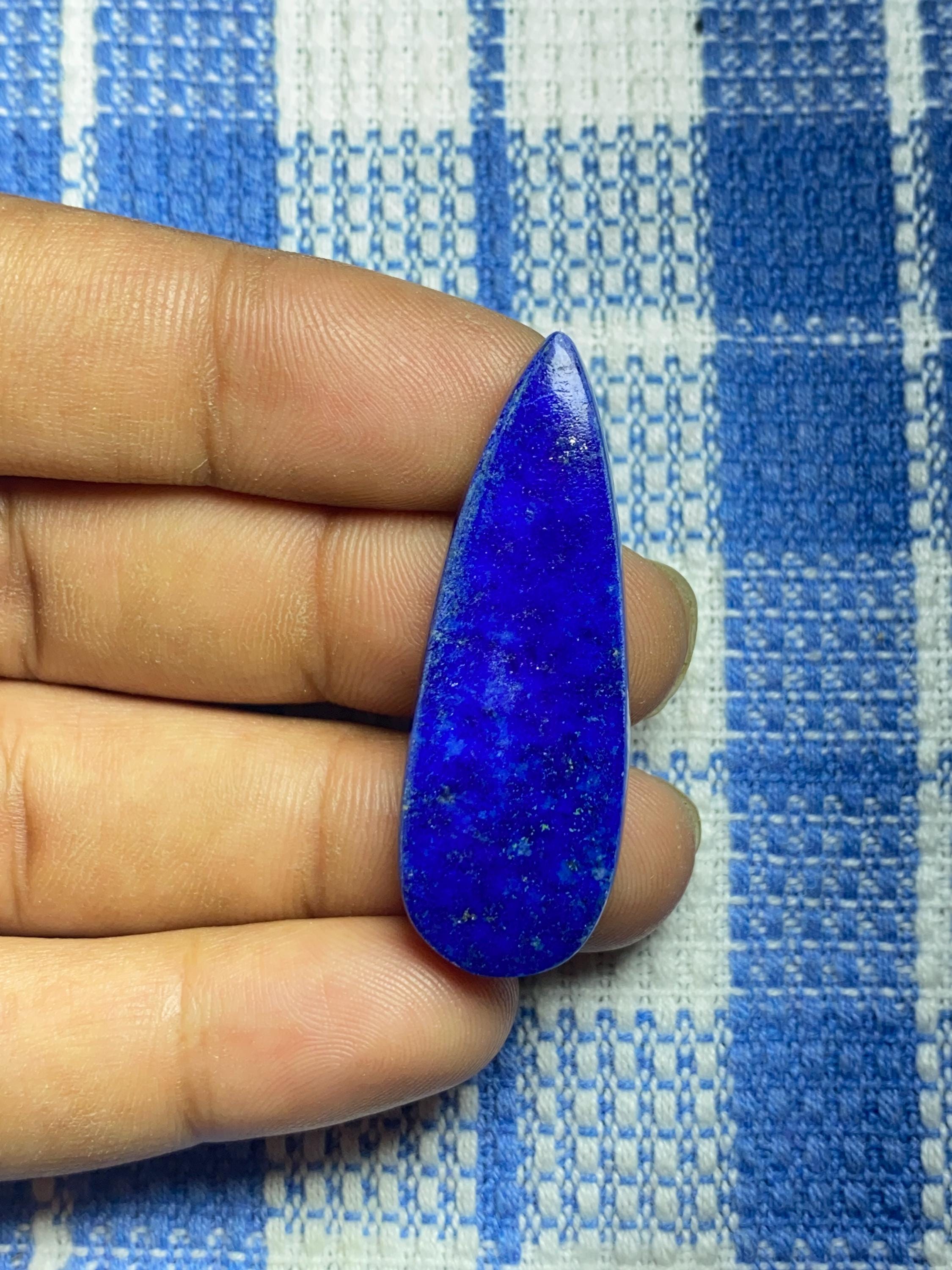 Handmade Lapis Lazuli Cabochon: 40 Carats, 40x15x5mm - Etsy