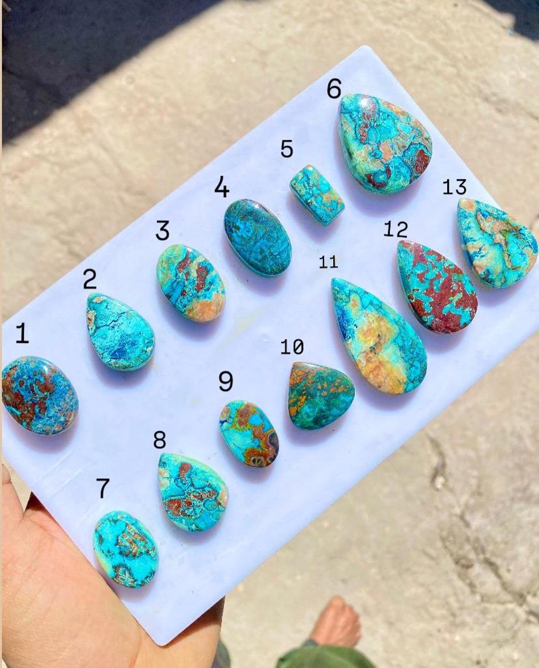 Selected Azurite Cabochon, Unique Pattern Gemstone for Jewelry Making ...