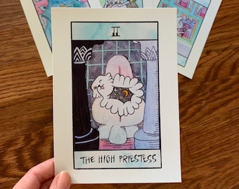 Midnight Gospel Tarot Prints , Spacecaster Major Arcana, Clancy and Charlotte