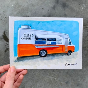 Tacos Tierra Caliente, Houston Texas - print, Food truck wall art