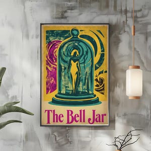 Das Glockenglas-Weinlese-Wand-Kunst | Sylvia Plath Poster | Vintage Poster | Buch Nook Decor | Geschenk für Buchliebhaber | Klassenzimmer | Bibliothekskunst