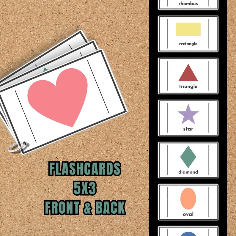 Basic 2D Shapes Posters & Matching Flashcards for Classroom or ...