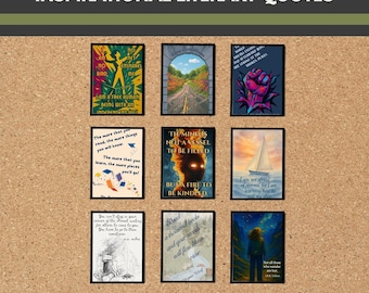 Inspirational Literary Quotes Posters | Printable Book Quotes | English Classroom Wall Art | Author Posters for School Teachers, Students