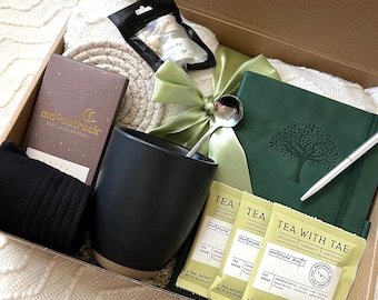 Father’s Day Gift Box for Dad | Tea, Dark Chocolate Espresso Bar, Journal & Mug Gift Set | Father’s Day Care Package | Gift for Dad, Grandpa