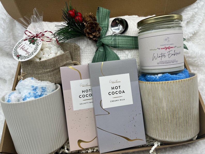 Holiday Gift Set for Two, Cozy Hygge Gift Box, Couples Gift, Ready to ...