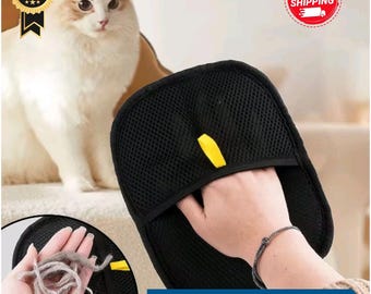 Best-Selling Cat Grooming Glove & Soft Washable Bed – Pet Hair Remover Combo