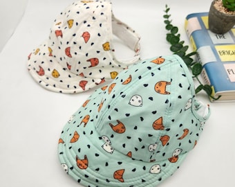 Kids UV Protection Sun Hat: Foldable Cotton Beach Hat