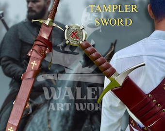 Accolade Sword of the Knights Templar Replica Medieval Crusader Sword Templar Collectible Sword Decorative Knight Sword Gift Boyfriend Gift