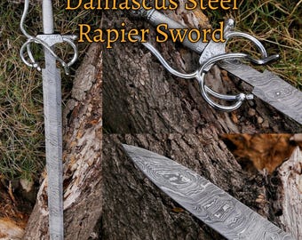 Customizable Rapier Sword With Scabbard, Legend Of Zoro Sword, Gift for Husband Sword, Groomsmen Sword, Christmas Gift, Replica Sword USA