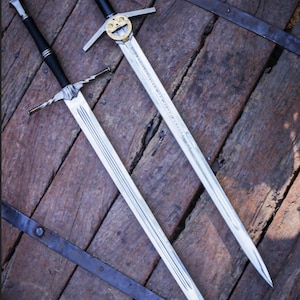 Handmade Sword Of Geralt Of Rivia Aerondight&#39;s Witcher Sword, Sword Of Wild Hunt Geralt Of Rivia Aerondight&#39;s Witcher Sword, Witcher 3 Gift.