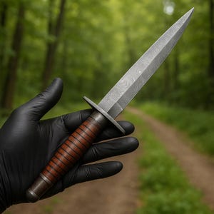 Daga de madera de rosa hecha a mano / Daga de Damasco / Cuchillo de campamento / Cuchillo vikingo / Regalo de guata / Para cada ocasión feliz / El mejor regalo para un hombre de EE. UU. / Él WD de EE. UU.