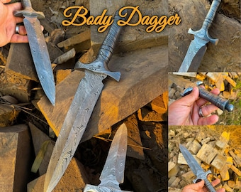 DAMASCUS made Dagger/Damascus Dagger/Camping knife/Viking knife/Wadding Gift/On Every Happy Occasion/Best Gift for him/Boyfriend Gift/USA GF