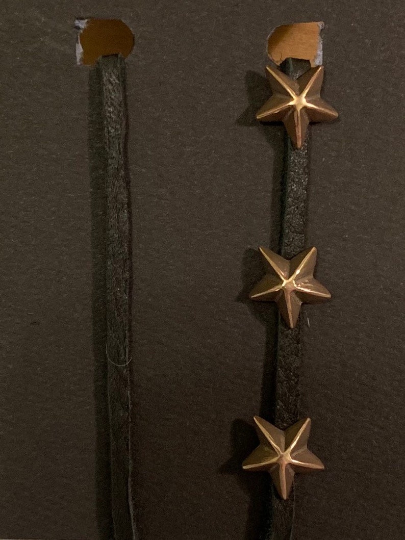 Bronze & Leather Star Wrap Bracelet image 2