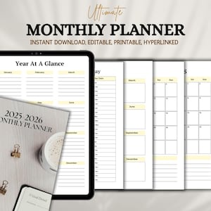 2025 Monthly Planner Printable: Minimalist Undated Calendar (PDF Download)