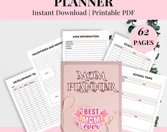 2026 Mom Planner | Daily, Weekly, Monthly Organizer (PDF)