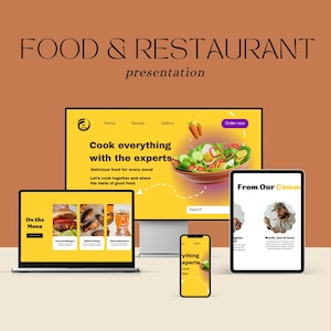 modern restaurant website template | editable PDF for chefs, cafes| food entrepreneurs