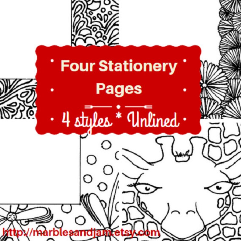 Free Coloring Pages: Free Printable Stationery For Kids 970