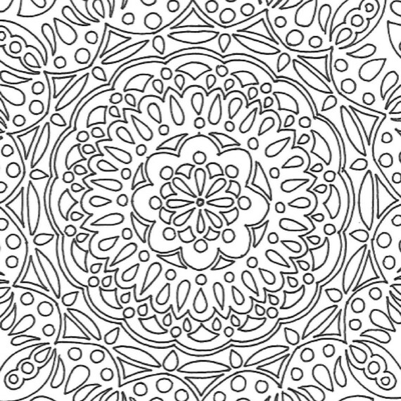 Big Mandala Printable Adult Coloring Page 