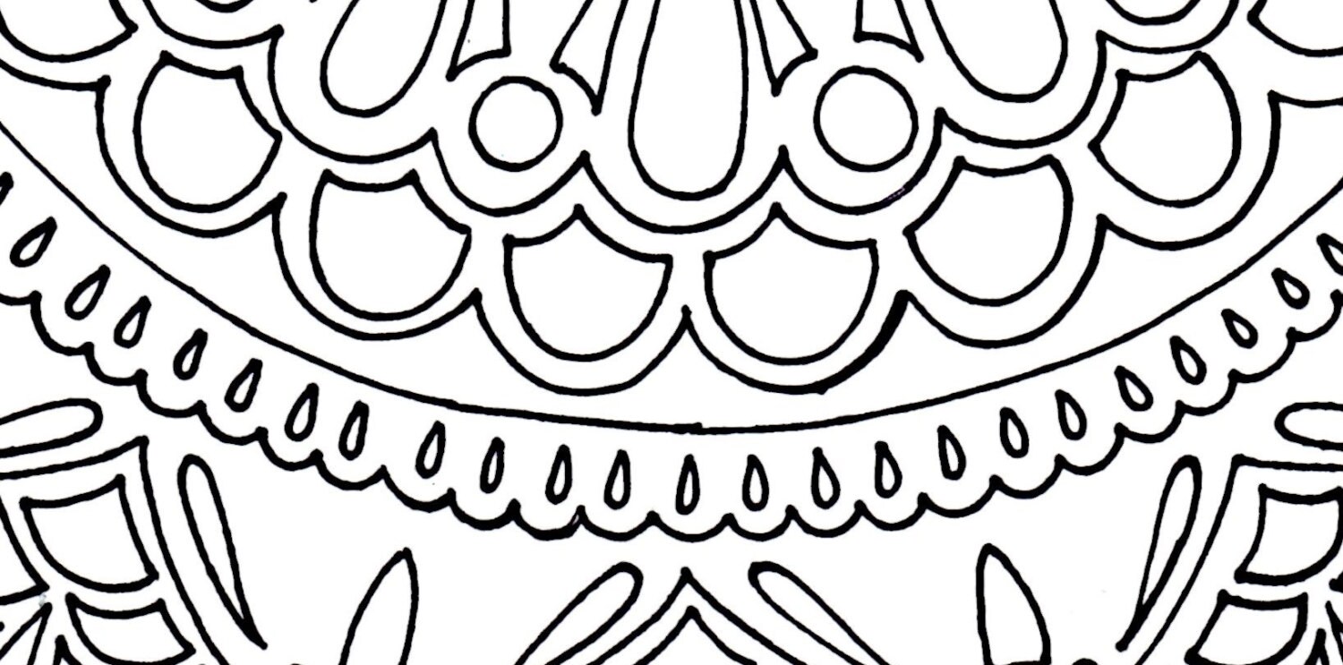 Mandala Printable Adult Coloring Print at Home Mandalas for - Etsy