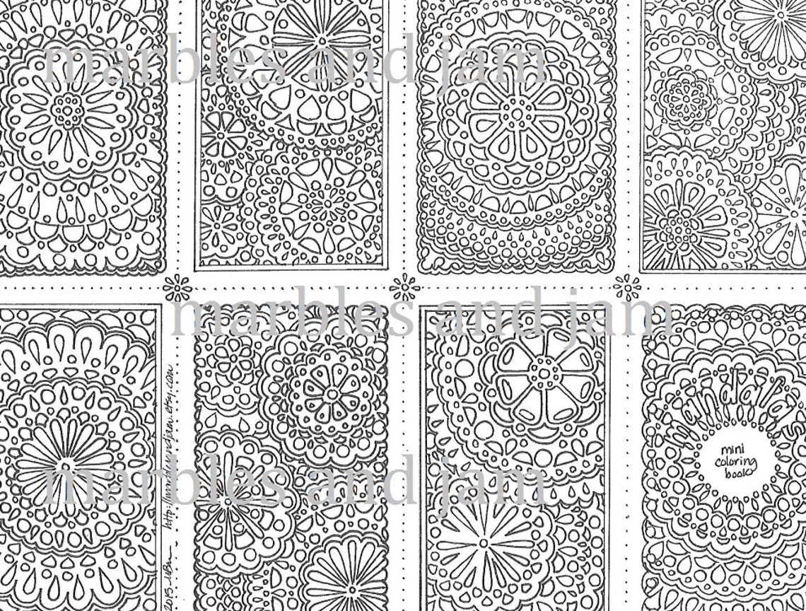 Mini Mandalas Printable Adult Coloring Book - Etsy