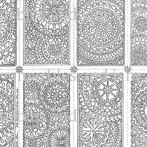 Mini Mandalas Printable Adult Coloring Book image 5