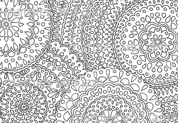 Se Chevauchent Page à Colorier Mandala Imprimer Adulte