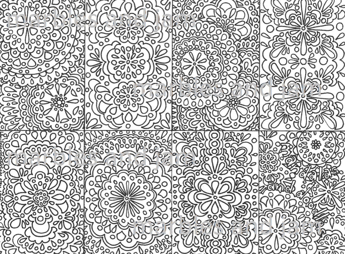 Mini Mandalas Printable Adult Coloring Book - Etsy