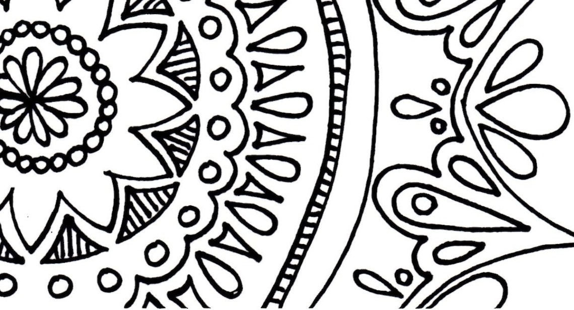Tri Mandala Printable Adult Coloring Page | Etsy