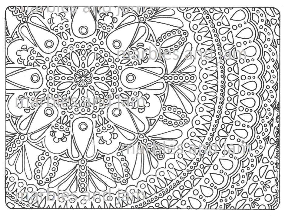 Large Mandala Printable Adult Coloring Page - Etsy