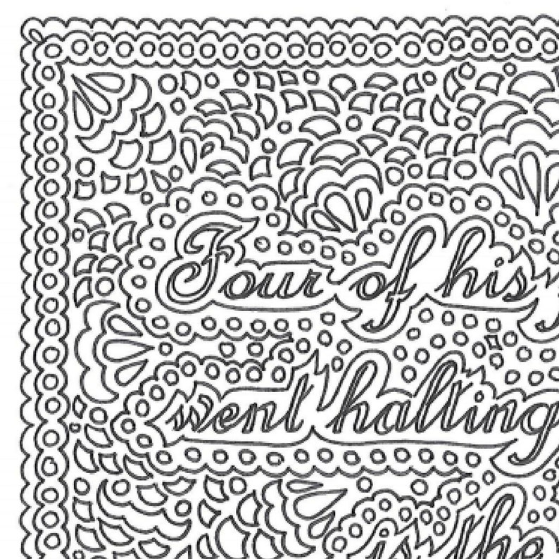 Shakespeare Insults Printable Coloring Page Quote From Much Ado About ...