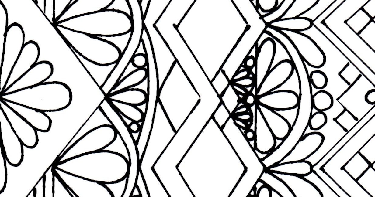 Art Deco Art Nouveau Tiffany coloring page Etsy