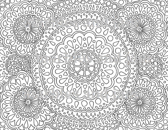 Verwonderend Mandala Afdrukbare kleurplaat voor volwassenen | Etsy HC-29