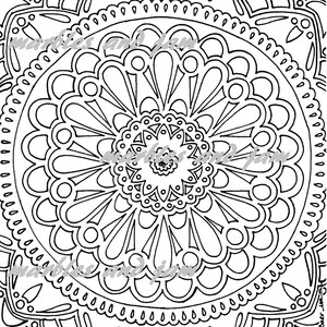 Mandala Printable Adult Coloring, print at home mandalas for relaxation and meditation