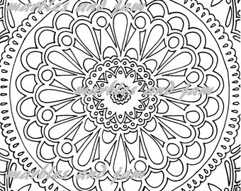 Mandala Printable Adult Coloring, print at home mandalas for relaxation and meditation