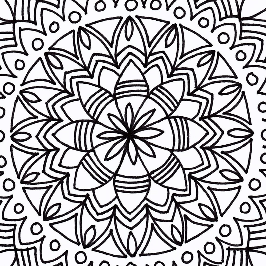mandala printable adult coloring page etsy