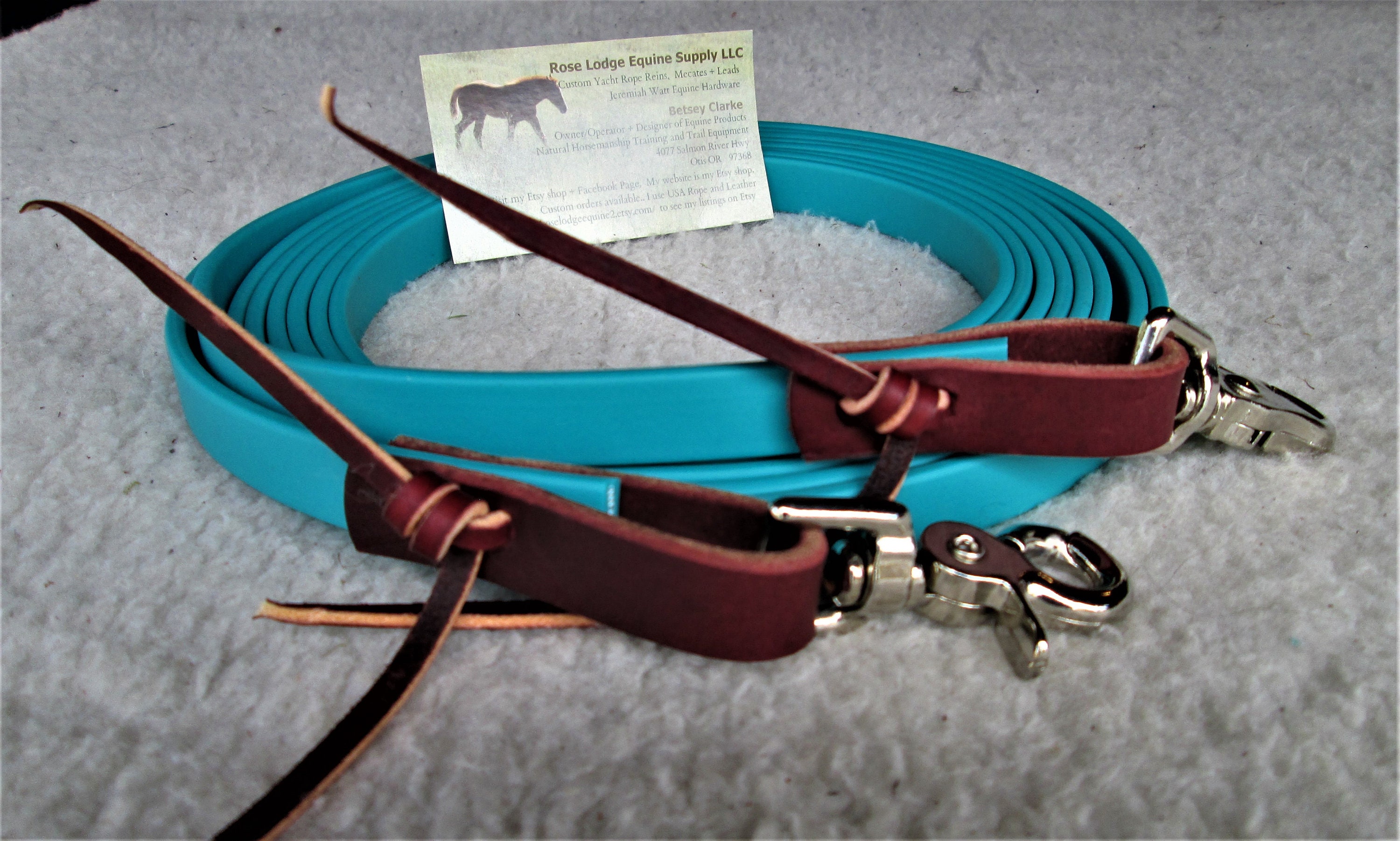 Natural Horsemanship 8ft Clip on Reins by Natural Equipment Lots of Colours. 