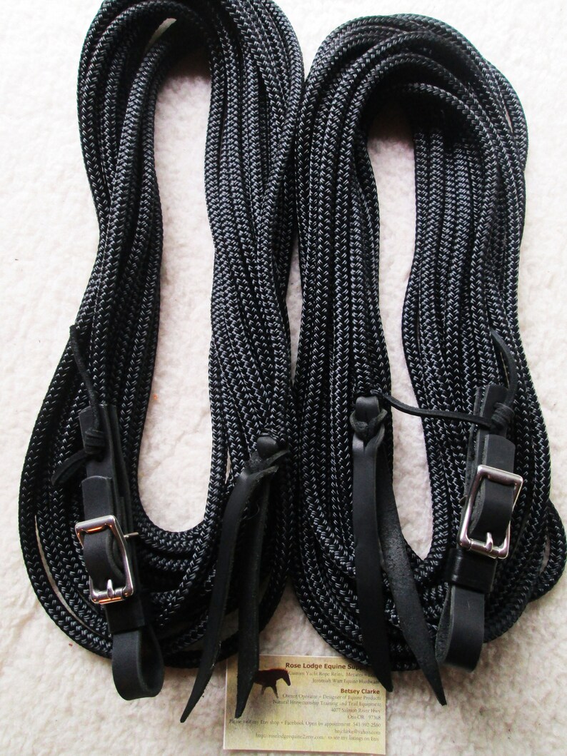 35' Ground Driving Lines Thin Line Reins w Etsy