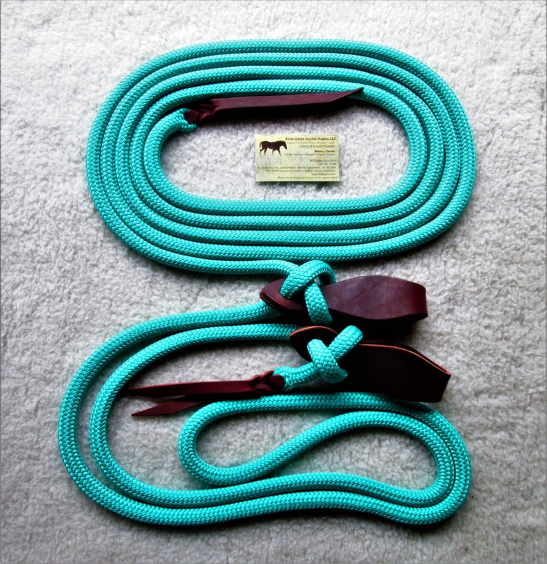 Mecate Rope 22' Mecate W Slobber Straps.. Choose Between.. Teardrop, Fold Over, or ...