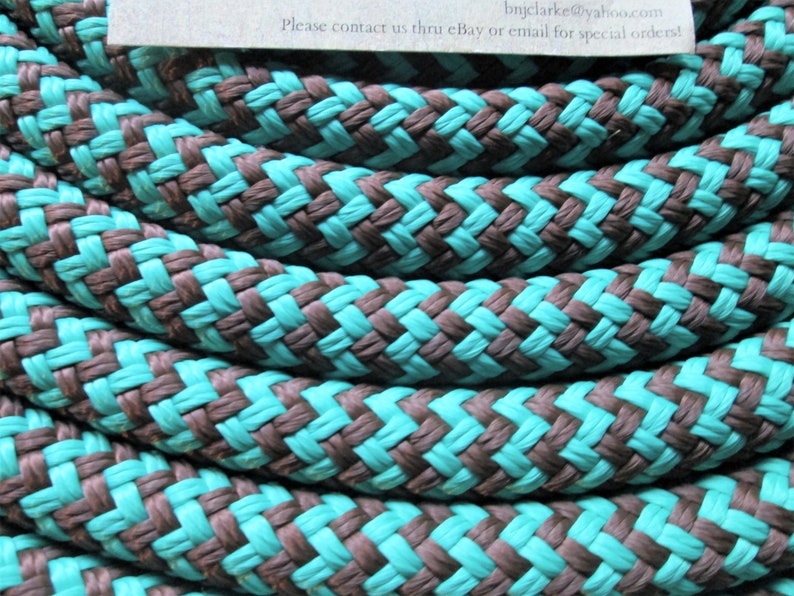 Yacht Rope SPLIT Reins w Water Loop Leathers and Clips 7/' . Choose from 8 colors of 12 yacht rope..Custom made by Rose Lodge Equine !