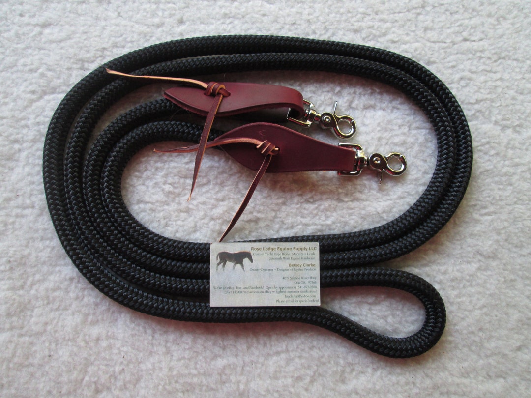 Split or Loop Yacht Rope Reins W Flared Water Loops small Slobber Straps Clips Premium Yacht