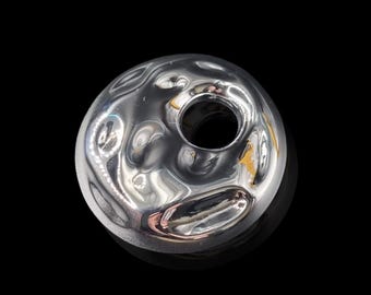 Silver Brooch: Abstract Stainless Steel Lapel Pin, Modernist Jewelry