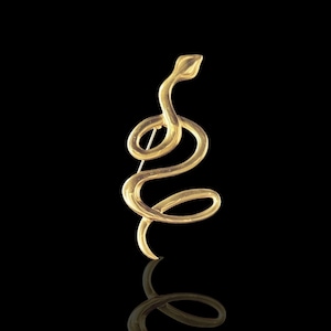 Gold Snake Brooch: 316 Stainless Steel Animal Lapel Pin